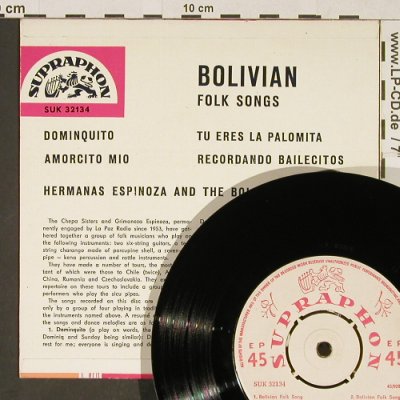 Hermanas Espinoza & The Bolivian En: Bolivian Folksongs, vg+/m-, Supraphon(SUK 32134), CZ,  - EP - T817 - 3,00 Euro