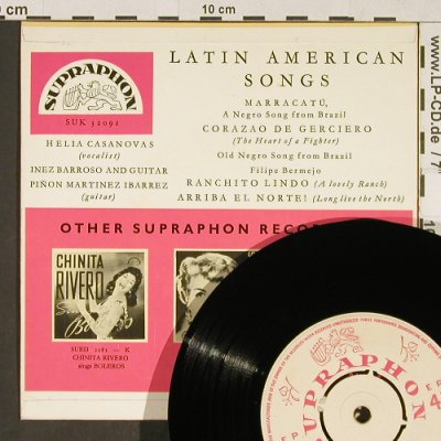 Casanovas,Helia & Barroso,Inez...: Latin American Songs, Supraphon (SUK 32092), CZ Typ: EP Best.-Nr.: T818 Preis: 3,00 Euro