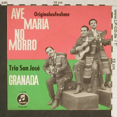 Trio San José: Ave Maria No Morro / Granada, Columbia (C20 378), D, vg+/vg+ Typ: 7" Best.-Nr.: T819 Preis: 2,00 Euro