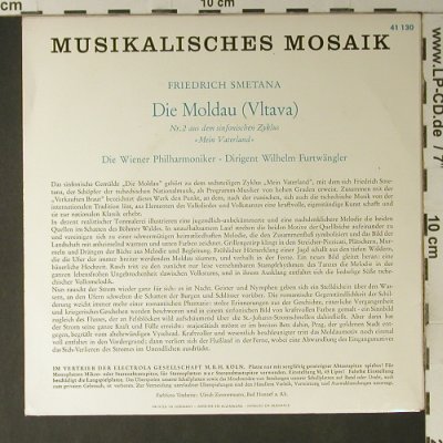 Smetana,Friedrich: Die Moldau, Electrola(E 41 130), D,  - EP - S7512 - 3,00 Euro