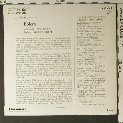 Ravel,Maurice: Bolero, mono, Decca (VD 903), D Typ: EP Best.-Nr.: S7513 Preis: 4,00 Euro