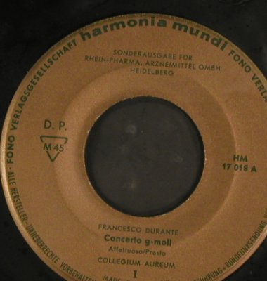 Durante,Francesco: Concerto g-moll,Streicher,Basso con, Harmonia Mundi(HM 17 018), D, Mono,  - 7inch - S7863 - 2,50 Euro