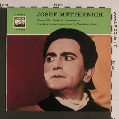 Metternich,Josef: Prolog(der Bajazzo),W.Schüchter, Electrola(40 088), D,  - 7inch - S8159 - 4,00 Euro