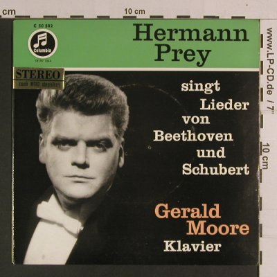 Prey,Hermann-Gerald Moore: singt Lieder v.Beethoven/Schubert, Columbia (C 50 582), D Typ: EP Best.-Nr.: S8160 Preis: 4,00 Euro