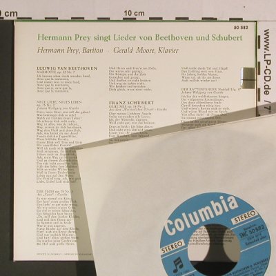 Prey,Hermann-Gerald Moore: singt Lieder v.Beethoven/Schubert, Columbia (C 50 582), D Typ: EP Best.-Nr.: S8160 Preis: 4,00 Euro
