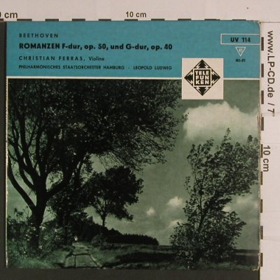 Beethoven,Ludwig van: Romanzen (F-dur,op.50/G-dur,op.40), Telefunken (UV 114), D, Ri Typ: EP Best.-Nr.: S8188 Preis: 6,00 Euro
