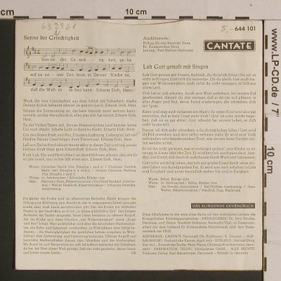 Lieder des Kirchentags: Sonne der Grechtigkeit, Cantate(644 101), D,  - 7inch - S8322 - 3,00 Euro