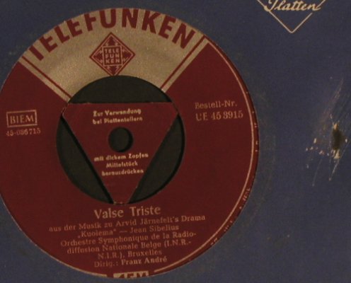 Schmidt,Franz / Sibelius: Zwischenspiel(Intermezzo)Notre Dame, Telefunken (UE 45 3915), D Typ: 7" Best.-Nr.: S8326 Preis: 3,00 Euro