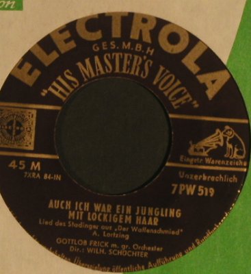 Frick,Gottlob  -dir.Wilh.Schüchter: Als Büblein klein a.d. Mutter Brust, Electrola (7 PW 519), D, LC Typ: 7" Best.-Nr.: S8331 Preis: 3,00 Euro