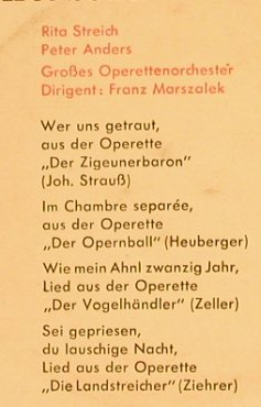 Streich,Rita - Peter Anders: Melodien des Herzens, Polydor (20 153 EPH), D, 1955 Typ: EP Best.-Nr.: S8450 Preis: 3,00 Euro