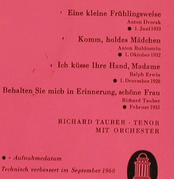 Tauber,Richard - XV: Unvergänglich Unvergessen,Folge157, Odeon(O 41 321), D,  - EP - S8540 - 3,00 Euro
