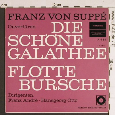 von Suppe,Franz: Die schöne Galathee/ FlotteBurschen, Telefunken (A-159), D,Club Typ: 7" Best.-Nr.: S8608 Preis: 3,00 Euro