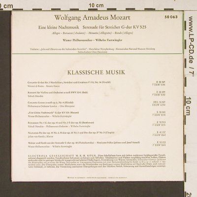 Mozart,Wolfgang Amadeus: Eine Kleine Nachtmusik, Diff.Cover, Electrola (E 50 063), D Typ: EP Best.-Nr.: S8833 Preis: 3,00 Euro