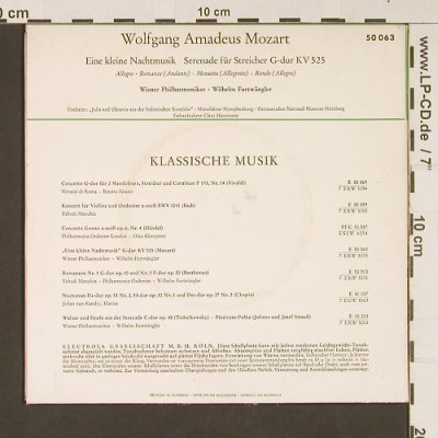 Mozart,Wolfgang Amadeus: Eine Kleine Nachtmusik, Diff.Cover, Electrola(E 50 063), D,  - EP - S8833 - 3,00 Euro