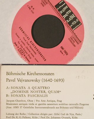 Vejvanowsky,Pavel: Böhmische Kirchensonaten, Musica Sacra (AMS 12026), D, Mono Typ: 7" Best.-Nr.: S9608 Preis: 3,00 Euro