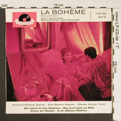 Puccini,Giacomo: La Boheme, Querschnitt, Polydor(21 401 EPH), D, 1960 - EP - S9628 - 3,00 Euro