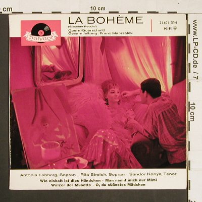 Puccini,Giacomo: La Boheme, Querschnitt, Polydor (21 401 EPH), D, 1960 Typ: EP Best.-Nr.: S9628 Preis: 3,00 Euro