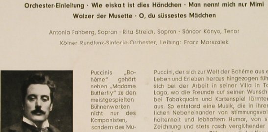 Puccini,Giacomo: La Boheme, Querschnitt, Polydor(21 401 EPH), D, 1960 - EP - S9628 - 3,00 Euro