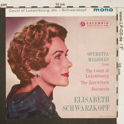 Schwarzkopf,Elisabeth: Operetta Melodies, Columbia(SEL 1652), UK, Mono,  - EP - S9630 - 4,00 Euro