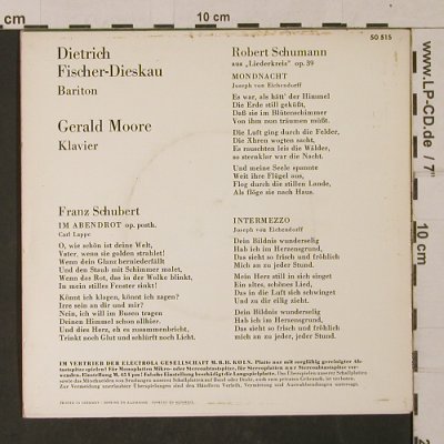 Fischer-Dieskau,Dietrich: Schumann/Schubert,Intermezzo, Electrola (E 50 515), D Typ: EP Best.-Nr.: T1154 Preis: 3,00 Euro
