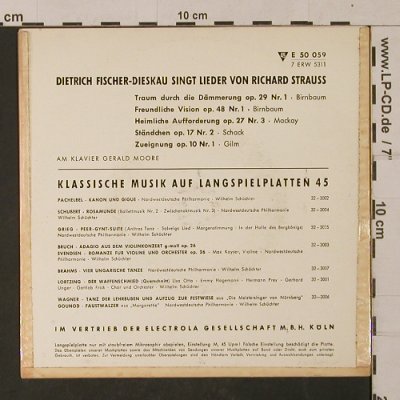 Fischer-Dieskau,Dietrich: R.Strauss, Traum durch d.Dämmerung, Electrola(E 50 059), D, m-/vg+,  - EP - T1155 - 2,50 Euro