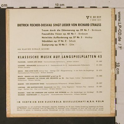 Fischer-Dieskau,Dietrich: R.Strauss, Traum durch d.Dämmerung, Electrola (E 50 059), D, m-/vg+ Typ: EP Best.-Nr.: T1155 Preis: 2,50 Euro