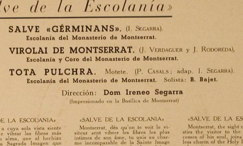 V.A.Salve de la Escolania: Virolai de Montserrat,Tota Pulchra, La Voz De Su Amo(7ERL 1.034), E(BA),  - EP - T1160 - 3,00 Euro