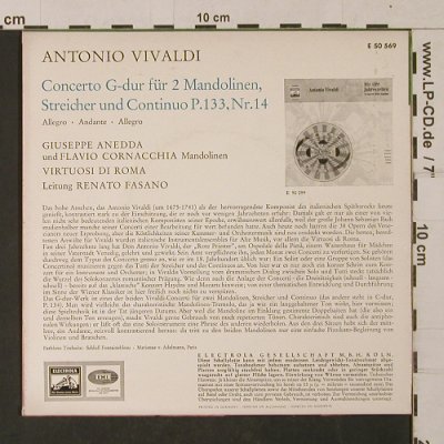 Vivaldi,Antonio: Mandolinen Konzert G-dur, Electrola (E 50 569), D Typ: EP Best.-Nr.: T1161 Preis: 4,00 Euro
