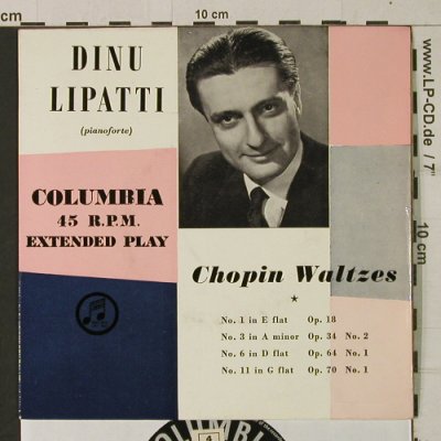 Chopin,Frederik: Chopin Waltzes -Dinu Lipatti, Columbia,stol (SEB 3506), UK,vg+/m- Typ: EP Best.-Nr.: T1980 Preis: 3,00 Euro