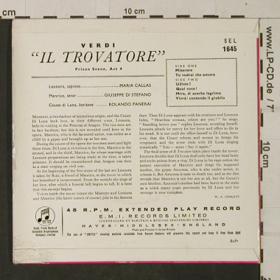 Callas,Maria: Verdi-IL Trovatore(2)Act 4, m-/vg+, Columbia(SEL 1645), UK, Mono,  - EP - T1981 - 3,00 Euro