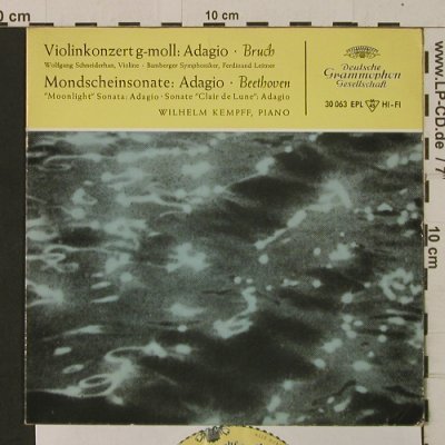 Bruch, Max / van Beethoven, Ludwig: ViolinkonzertG-Moll/Mondscheinsonat, D.Gr.(30 063 EPL), D, 1957 - EP - T2593 - 2,50 Euro