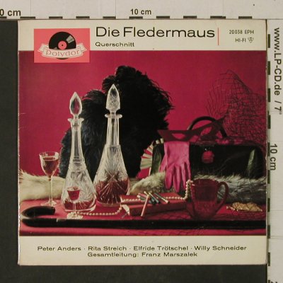 Strauß,Johann: Die Fledermaus (Querschnitt), Polydor(20 038 EPH), D, 1961 - EP - T2608 - 3,00 Euro