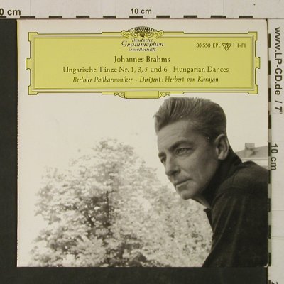 Brahms,Johannes: Ungarische Tänze Nr. 1,3,5 und 6, D.Gr. (30 550 EPL), D, 1960 Typ: EP Best.-Nr.: T2694 Preis: 3,00 Euro