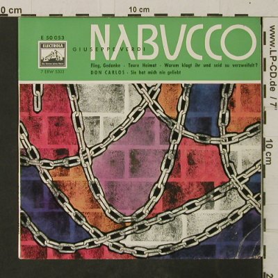 Verdi,Giuseppe: Arien aus Nabucco / Don Carlos, Electrola(E 50 053), D, m-/vg+,  - EP - T2714 - 3,00 Euro