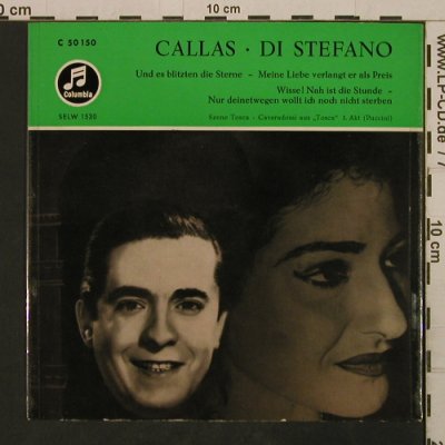 Callas,Maria & di Stefano,Guiseppe: Szene aus Tosca, Columbia (C 50 150), D, vg+/m- Typ: EP Best.-Nr.: T2718 Preis: 3,00 Euro