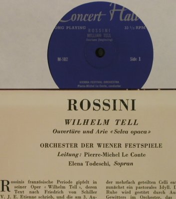 Rossini, Gioacchino: Wilhelm Tell Ouverture/Selva Opaca, Concert Hall(M-502), D,  - EP - T2800 - 3,00 Euro
