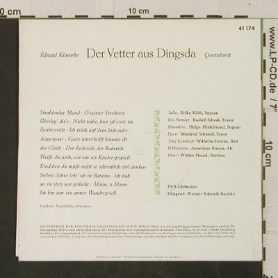 Künneke,Eduard: Der Vetter aus Dingsda(Querschnitt), Electrola(E 41 174), D,  - EP - T2915 - 4,00 Euro