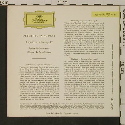 Tschaikowsky,Peter: Capriccio Italien op. 45, D.Gr.(30 551 EPL), D, 1960 - EP - T3311 - 3,00 Euro
