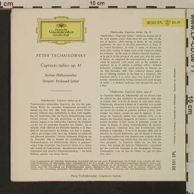 Tschaikowsky,Peter: Capriccio Italien op. 45, D.Gr. (30 551 EPL), D, 1960 Typ: EP Best.-Nr.: T3311 Preis: 3,00 Euro