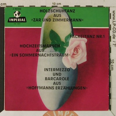 Lortzing/Meyerbeer/Mendelssohn/Offe: Holzschuhtanz aus:Zar&Zimmermann +3, Imperial (J 40 556), D Typ: EP Best.-Nr.: T3379 Preis: 3,00 Euro
