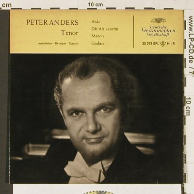 Anders,Peter: Aida, Afrikanerin, Manon, Undine, D.Gr.(EPL 30 292), D, 1958 - EP - T372 - 3,00 Euro