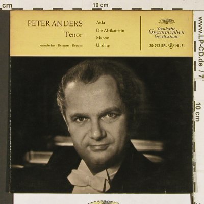 Anders,Peter: Aida, Afrikanerin, Manon, Undine, D.Gr. (EPL 30 292), D, 1958 Typ: EP Best.-Nr.: T372 Preis: 3,00 Euro