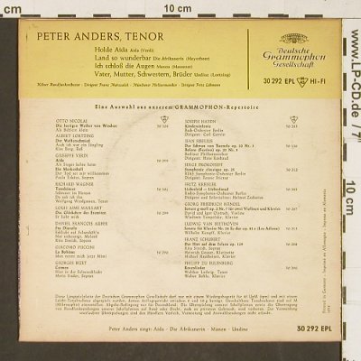 Anders,Peter: Aida, Afrikanerin, Manon, Undine, D.Gr. (EPL 30 292), D, 1958 Typ: EP Best.-Nr.: T372 Preis: 3,00 Euro