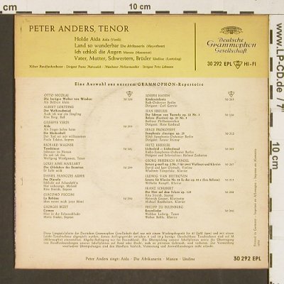 Anders,Peter: Aida, Afrikanerin, Manon, Undine, D.Gr.(EPL 30 292), D, 1958 - EP - T372 - 3,00 Euro