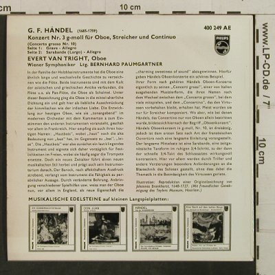 Händel,Georg Friedrich: Oboenkonzert Nr.3 g-moll, Philips (400 249 AE), NL Typ: 7" Best.-Nr.: T3827 Preis: 3,00 Euro