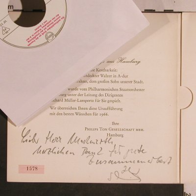 Brahms,Johannes: Walzer in A-dur, one sided, Foc, Philips Lim Ed.No.1578 (W 1048 F), D, Mono, 1966 Typ: 7" Best.-Nr.: T4391 Preis: 10,00 Euro