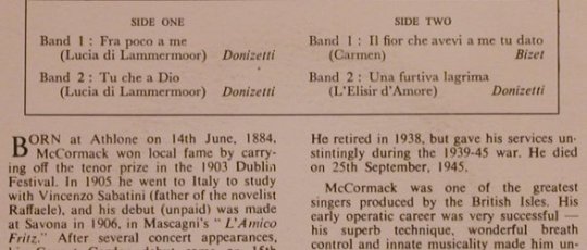 McCormack,John: The Golden Voice of, hist rec., ARC (ARC 53), UK,33rpm, 1964 Typ: EP Best.-Nr.: T4403 Preis: 5,00 Euro