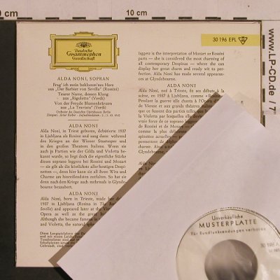 Noni,Alda: Frag' ich mein Beklomm'nes Herz, D.Gr.Musterplatte (30 196 EPL), D, m-/vg+, 1958 Typ: EP Best.-Nr.: T4405 Preis: 5,00 Euro