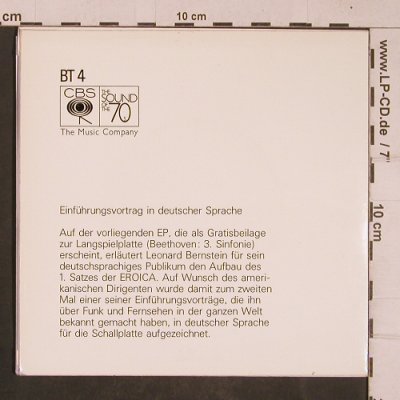 Bernstein,Leonard: Die Entstehung einer gr.Sinfonie, CBS (BT 4), D, 1971 Typ: EP Best.-Nr.: T4447 Preis: 4,00 Euro