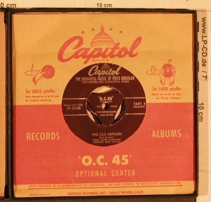 Kreisler,Fritz: The Romantic Music of, vg+/vg+, Capitol (KFC 273), US, Box Typ: 7"*3 Best.-Nr.: T4672 Preis: 7,50 Euro